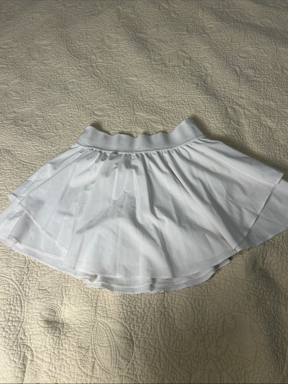 lululemon athletica White Flared Skirt with Elastic Waistband